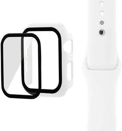 Pasek Szkło Etui Do Apple Watch Case 7 41 3W1 Tworzywo Sztuczne