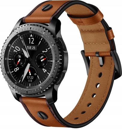 Pasek Skóra Do Galaxy Watch 45mm 46mm Gear S3 22mm Brązowy