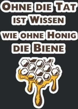 Imker Lustiger Spruch mit Honig Bienen Bienenstock Notizbuch und