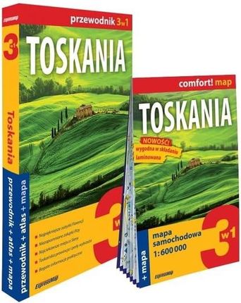 Toskania 3w1: przewodnik + atlas + mapa
