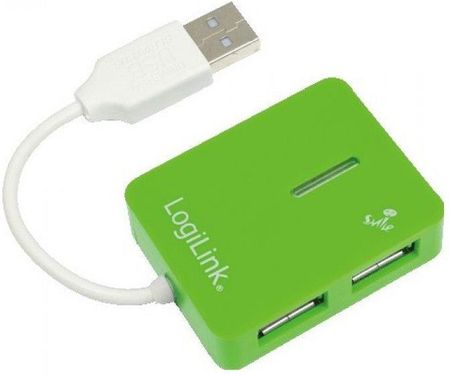 LogiLink HUB USB 2.0 4-portowy 'Smile' - zielony (UA0138)