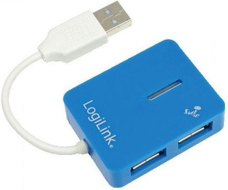 LogiLink HUB USB 2.0 4-portowy 'Smile' - niebieski (UA0136)