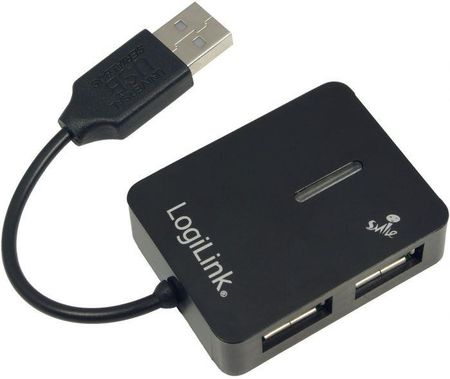 LogiLink HUB USB 2.0 4-portowy 'Smile' - czarny (UA0139)