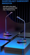MIKROFON GAMINGOWY RGB DO KOMPUTERA LAPTOPA LED M555080