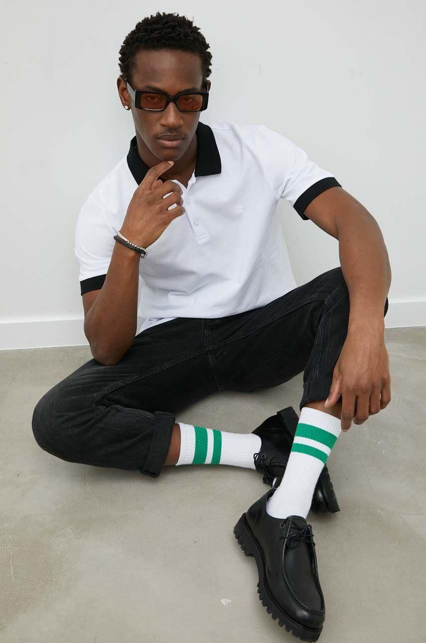 Bruuns Bazaar polo bawełniane Raul Gonzales kolor biały gładki - Ceny i ...