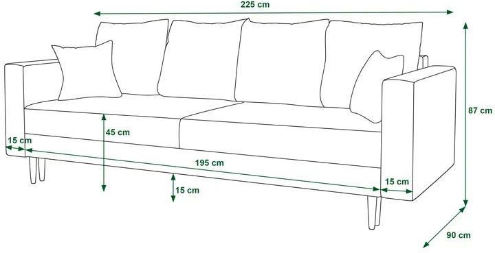 Elior Czarna Sofa Rozkładana Diamante 26744 - Opinie i atrakcyjne ceny ...