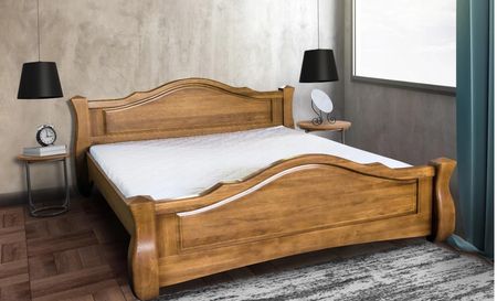 Łóżko Sypialniane Morfeusz 200X200 Cm Z Drewna Dębowego Ze Stelażem 252