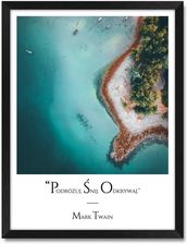 iWALL studio Obraz Grafika Mark Twain Czarna Rama (CZA3GRPMTKR)