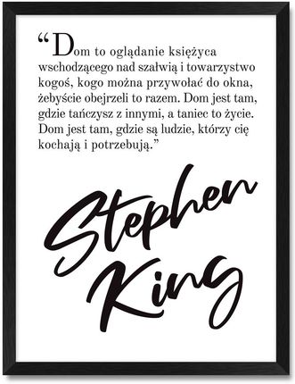 iWALL studio Obraz Stephen King Czarna Rama Czarny Tekst (CZA3QTSKCZRN)