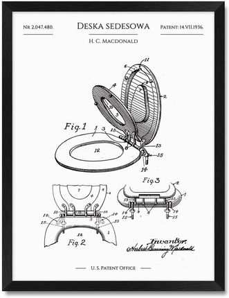 iWALL studio Deska Sedesowa Patent Z 1936 R. (CZA3PATDS)
