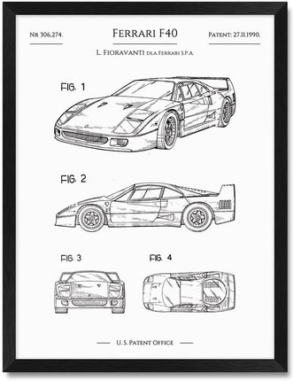 iWALL studio Ferrari F40 Patent Z 1990 R. (CZA3PATFER)