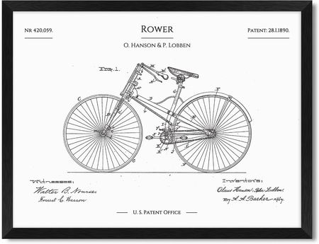 iWALL studio Rower Patent Z 1890 R. (CZA3PATROWP)