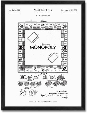 iWALL studio Plansza Monopoly Patent Z 1935 R. (CZA3PATMON)
