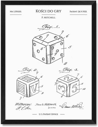 iWALL studio Kości Do Gry Patent Z 1925 R. (CZA3PATKOS)