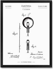 iWALL studio Żarówka Thomasa Edisona Patent Z 1880 R. (CZA3PATZAR)