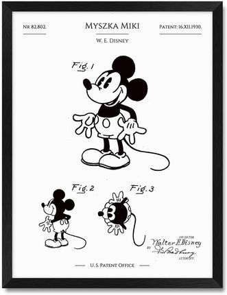 IiWALL studio Myszka Miki Walt Disney #01 Patent Z 1930 R. (CZA3PATMMCZB1)
