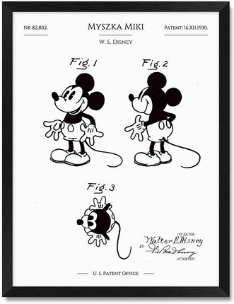 iWALL studio Myszka Miki Walt Disney #02 Patent Z 1930 R. (CZA3PATMMCZB3)