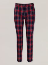 Zdjęcie Granatowe spodnie w czerwoną kratę - Łapy