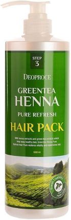 Deoproce Green Tea Henna Pure Refresh Hair Pack Maska Do Włosów Z Zieloną Herbatą I Henną 1000 ml