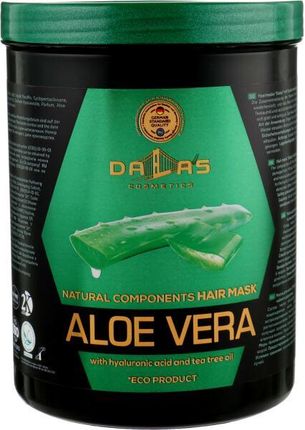 Dalas Cosmetics Aloe Vera Hair Mask Maska Do Włosów Z Kwasem Hialuronowym Aloesem I Olejkiem Z Drzewa Herbacianego 1000 ml