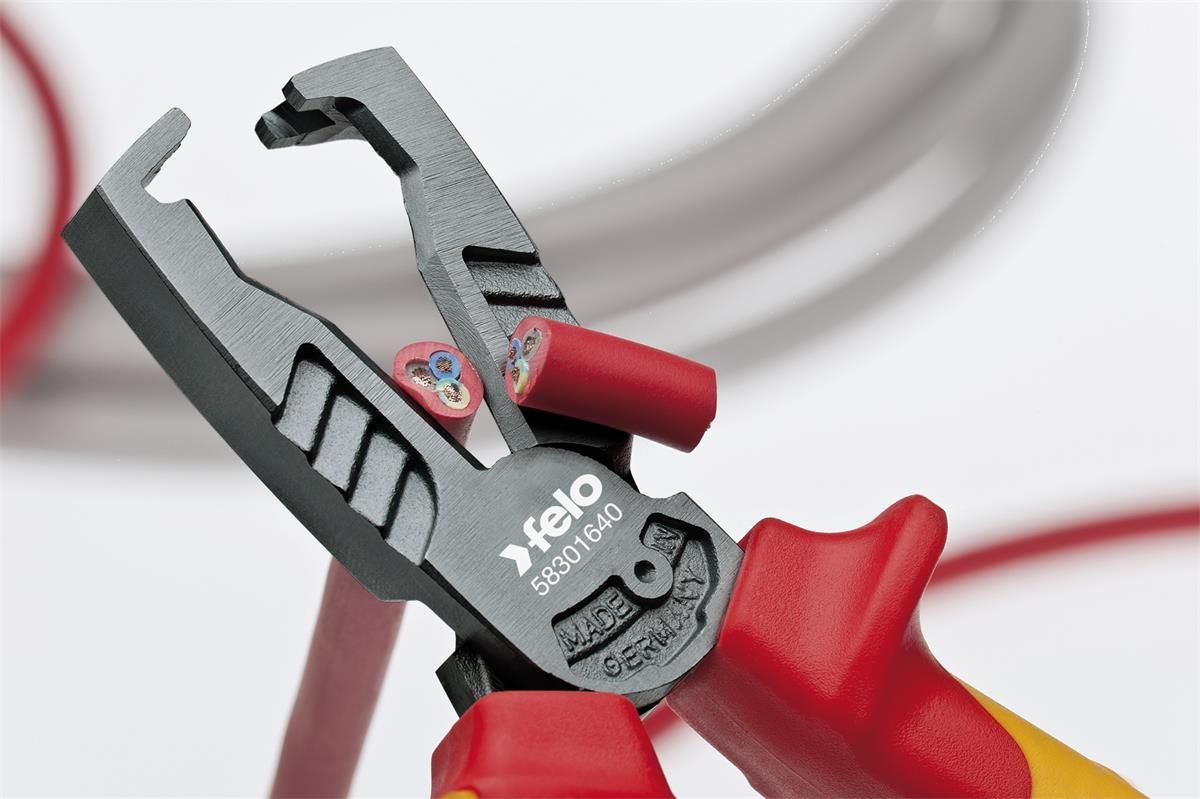 Felo 8-Inch Multi Cutter VDE - Wire Stripper And Cutter For Electricians