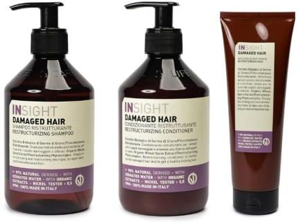 Insight Damaged Hair Zestaw Do Włosów Zniszczonych Szampon 400Ml Odżywka 400Ml Maska 250Ml