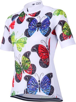 Madani Koszulka Rowerowa Damska Butterflies Purpurowy
