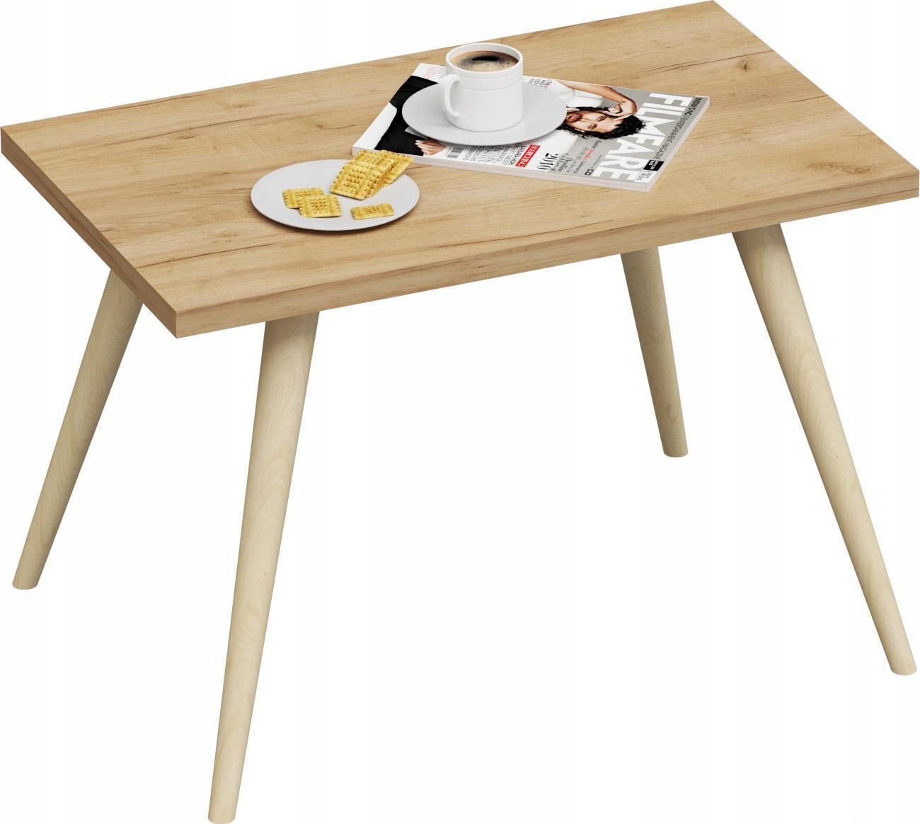 Yrke Stolik Kawowy 70X40X18 Gold Oak Nogi Bukowe 10438829 Opinie i