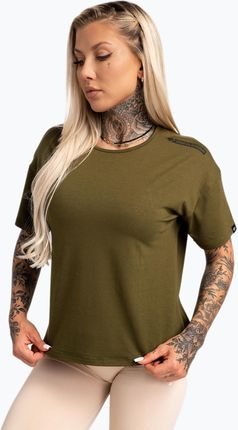 Gym Glamour Koszulka Treningowa Damska V Khaki 423