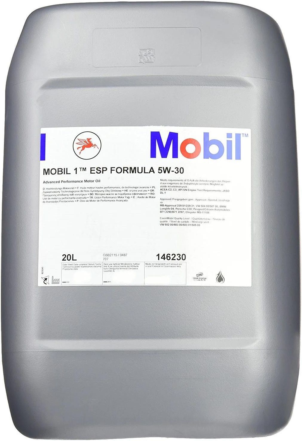 Engine Oil MOBIL 5W30 MOBIL 1 ESP 20L