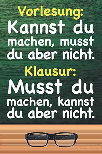 Vorlesung Kannst Du Machen Musst Du Aber Nicht Xxl Notizbuch 69 150 Karierte Seiten Für 9415