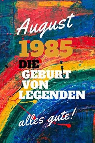 August 1985 Die Geburt von Legenden,alles gute! Notizbuch a5 liniert