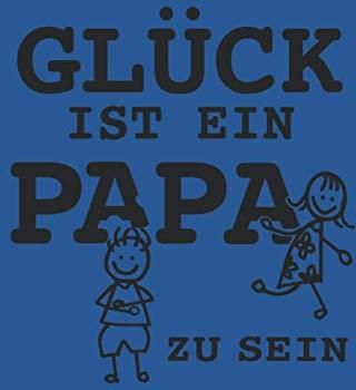 GLÜCK IST EIN PAPA ZU SEIN A5 Notizbuch kariert als Geschenk für Papa