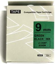 Zdjęcie Taśma Sc9Gw Zamiennik Epson Lc 3Gbp 9Mm Czarny/Zielonej - Dobrodzień