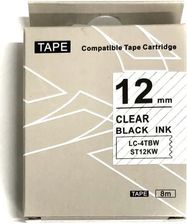 Zdjęcie Taśma St12Kw Zamiennik Epson Lc 4Tbw 12Mm Czarny/Przeźroczystej - Dobrodzień