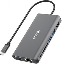 Zdjęcie Unitek Hub USB TYP-C 3.1 8w1 z Power Delivery 100W (D1019B) - Różan