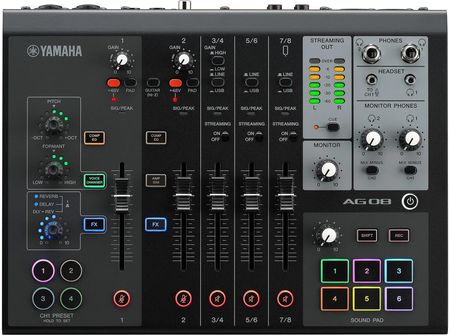 YAMAHA AG08 オーディオインターフェース AG08でレコーディングから配信までなんでもOK！高品質な音質で他