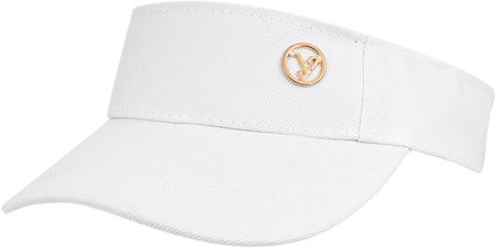 Biały Daszek na głowę przeciwsłoneczny czapka na lato sportowa regulowany daszek4-2