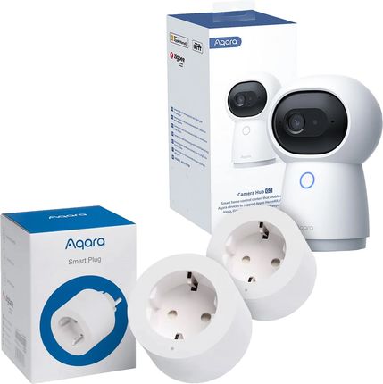 Aqara G3 kamera obrotowa + gniazdko Smart Plug Homekit SPEUC01