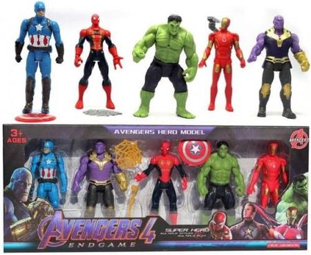 Toys Duże Figurki Avengers Hulk Spiderman Thanos 5Szt.