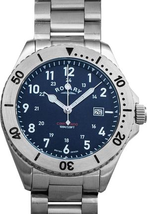 Rotary Quartz Blue Dial Stainless Steel GB05475/52