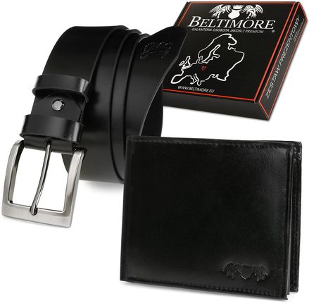 Zestaw męski skórzany premium Beltimore portfel pasek klasyczny U32
