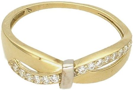 Diament Złoty pierścionek 333 zaręczynowy z cyrkoniami (PI2388)