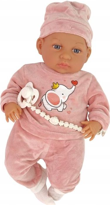 Lalka Leantoys Lalka Bobas 46Cm Różowa Smoczek Becik Słonik - Ceny i ...