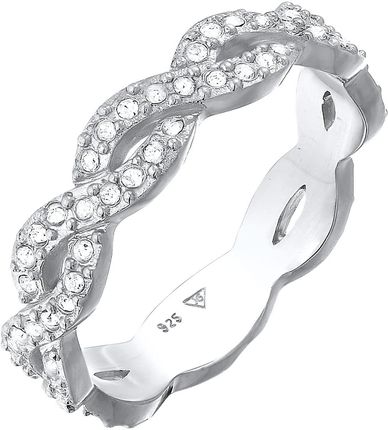 Elli Pierścień Damski Infinity Love Nieskończoność Mieniący Się Kryształami W Srebrze Próby 925 Sterling Silver 52