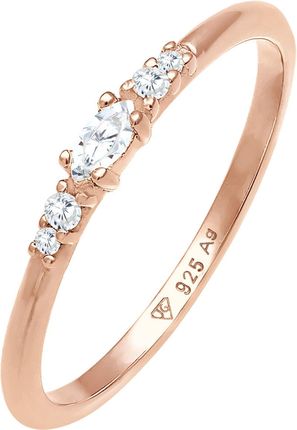 Elli Elli Pierścień Damski markiz elegancki zaręczyny z kryształami cyrkoni w srebrze 925 Sterling Silver Pierścionki