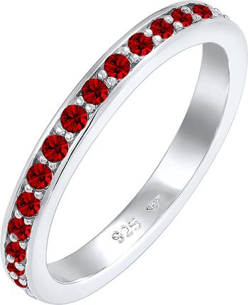 Elli Pierścień Damski Pierścionek Z Kryształami Srebro Próby 925 Sterling Silver 56mm