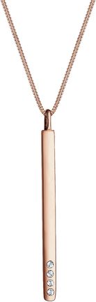Elli Elli Naszyjnik Damski Y-necklace z zawieszką pałeczką i kryształami ze srebra próby 925 Sterling Silver o długości 45 cm Naszyjniki
