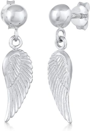 Elli Elli Kolczyki Damskie kolczyki wiszące skrzydła anioł stróż Basic ze srebra próby 925 Sterling Silver
