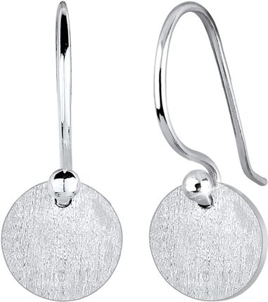 Elli Elli Kolczyki Damskie kolczyki wiszące Geo Platelet Minimal Trend Matt ze srebra próby 925 Sterling Silver